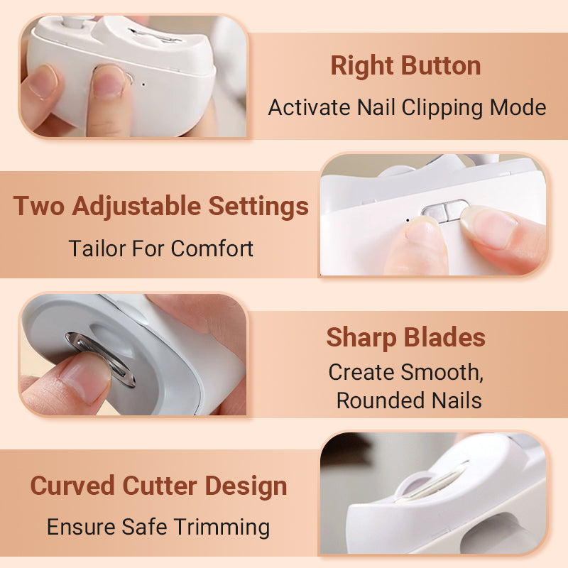3 in 1 Automatic Electric Nail Clipper with Polishing【Safe and convenient】
