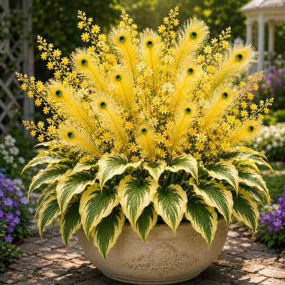 Peacock Flame Hosta Bulbs for Shade Garden