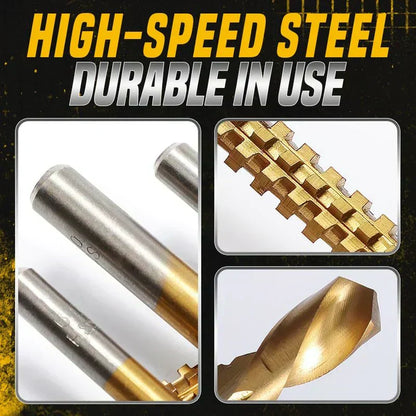 🔩 BUY 2 GET 1 FREE! ⚙️ Twist Drill Bit Set – High-Speed Steel, Titanium-Coated & Multi-Material Ready 🧰
