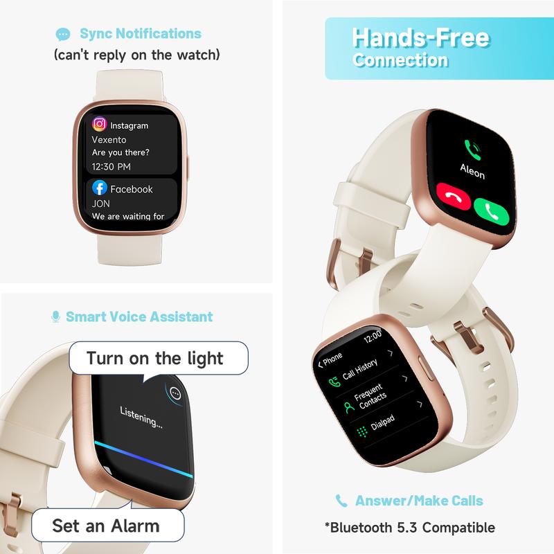 ⌚ 50% OFF! Smart Watch for Women & Men – Make/Answer Calls, 100+ Sports Modes, Sleep Tracker & IP68 Waterproof! 💪📲