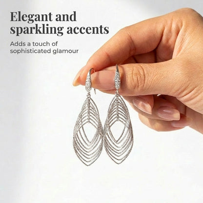 Layered Leaf Dangle Earrings for Women