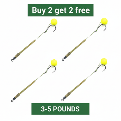 🎣 Buy 1 Get 1 Free! 🐟 High Buoyancy Fishing Hook – Floats Naturally, Sharp Carbon Steel, Set of 5 ✨