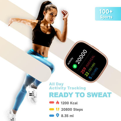 ⌚ 50% OFF! Smart Watch for Women & Men – Make/Answer Calls, 100+ Sports Modes, Sleep Tracker & IP68 Waterproof! 💪📲