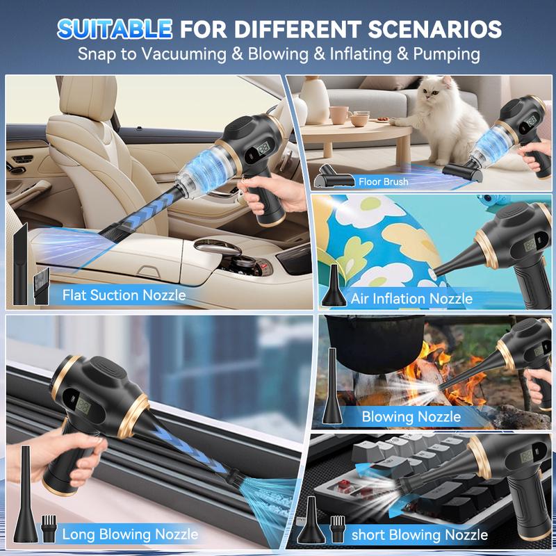 Hicysc™ Insanely Powerful Cordless Car Vacuum — 19000Pa, 6-in-1 Deep-Clean System