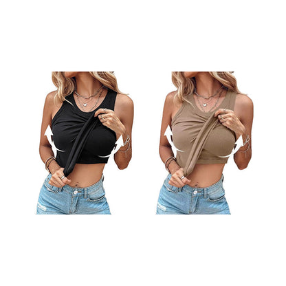🔥HOT SALE 49% OFF🔥Women's Ribbed Tank Top with Shelf Bra