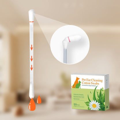 Gentle Pet Ear Cleaning Liquid Swabs