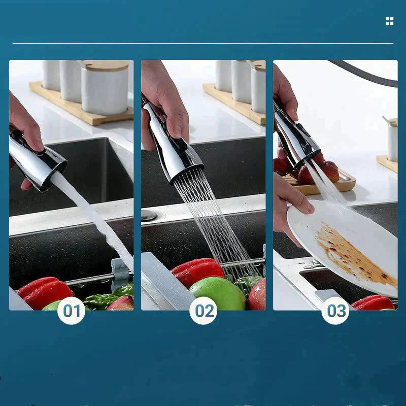 50K+ SOLD!🏠720° Rotatable 3 Function Kitchen Faucet Spray Head