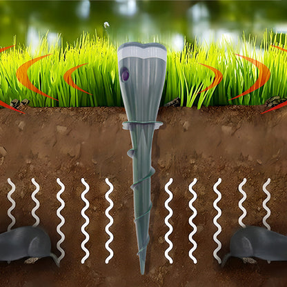 🌸Spring Sale 57% OFF☘️Outdoors Solar Powered Waterproof Screw Mole Repellent