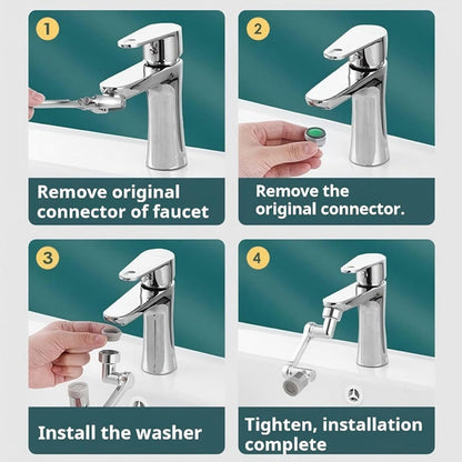 ⏳Time-Limited Special⏰1440° splash-proof and universally rotatable faucet adapter