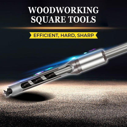Square Hole Drill Woodworking Tools Auger Mortising Chisel Drill Set