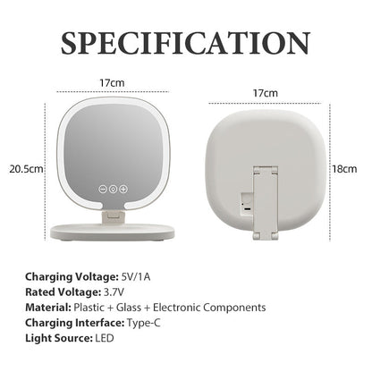 LED Folding High-Definition Makeup Mirror