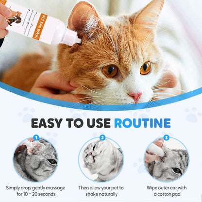 🎁 BUY 2 GET 1 FREE! ✨ Pet Ear Cleaner – Gentle Aloe Formula for Dogs & Cats, Prevents Infections & Odor 🌿👂
