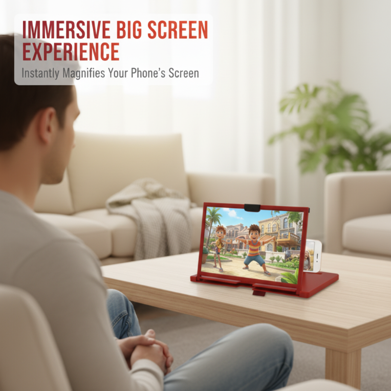 🥳2026 HOT SALE🥳💞50K+ SOLD!💥👓❤️ Ease Eye Strain, Make Screen “Bigger” | HD Phone Magnifier for Easier Viewing🎬✨