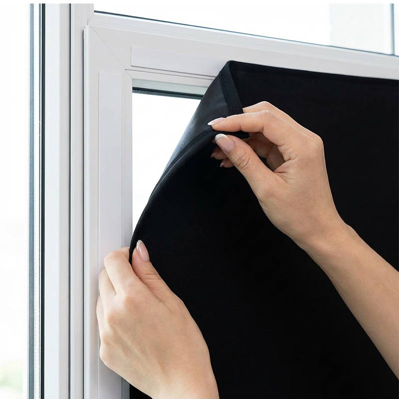 🌙 Pitch-Black Sleep | Magnetic Blackout Curtains | Easy Install & Reusable 😴【50% OFF】