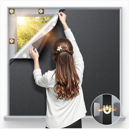🌙 Pitch-Black Sleep | Magnetic Blackout Curtains | Easy Install & Reusable 😴【50% OFF】