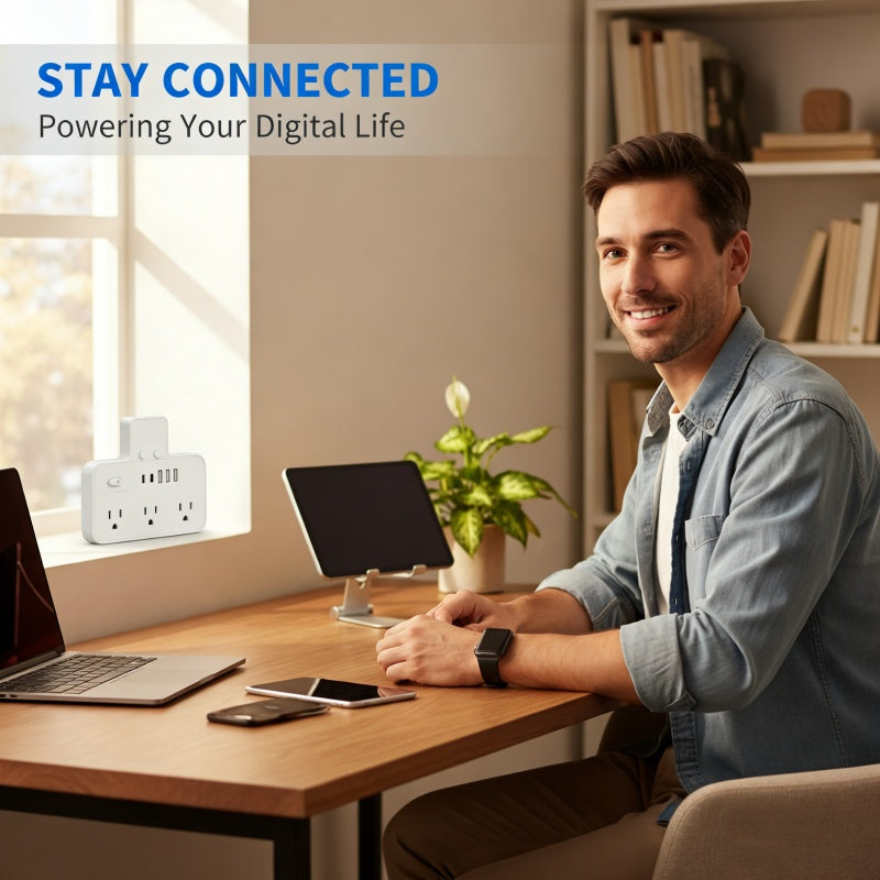 Multi-Port Outlet Extender with USB Ports