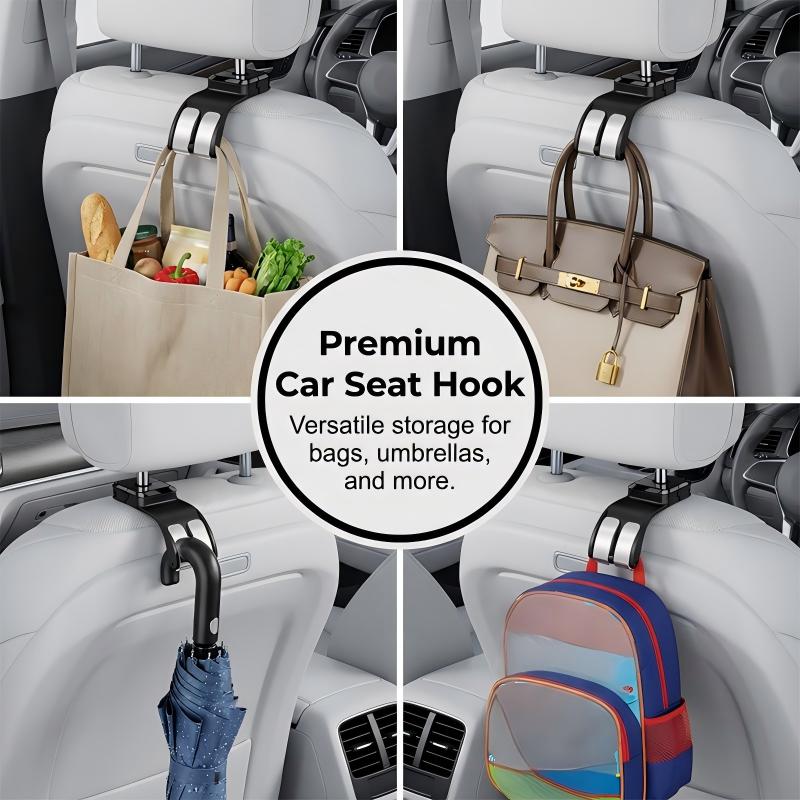 Heavy-Duty Retractable Car Seat Organizer Hook