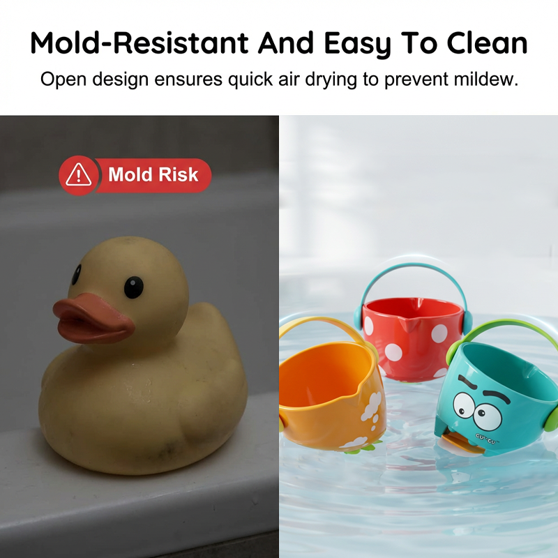 3-Piece Stacking Bath Toy Buckets Set