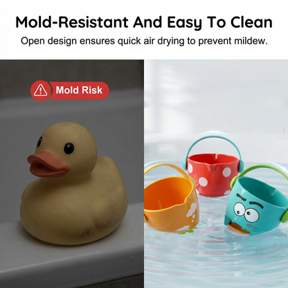 3-Piece Stacking Bath Toy Buckets Set
