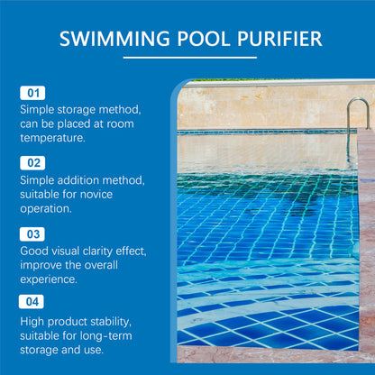 💧 Swimming Pool Purifying Liquid – Crystal Clear Water, Zero Hassle! ✨ Say goodbye to green water & harsh chemicals – just pure, fresh swimming every time. 🏊‍♂️💙