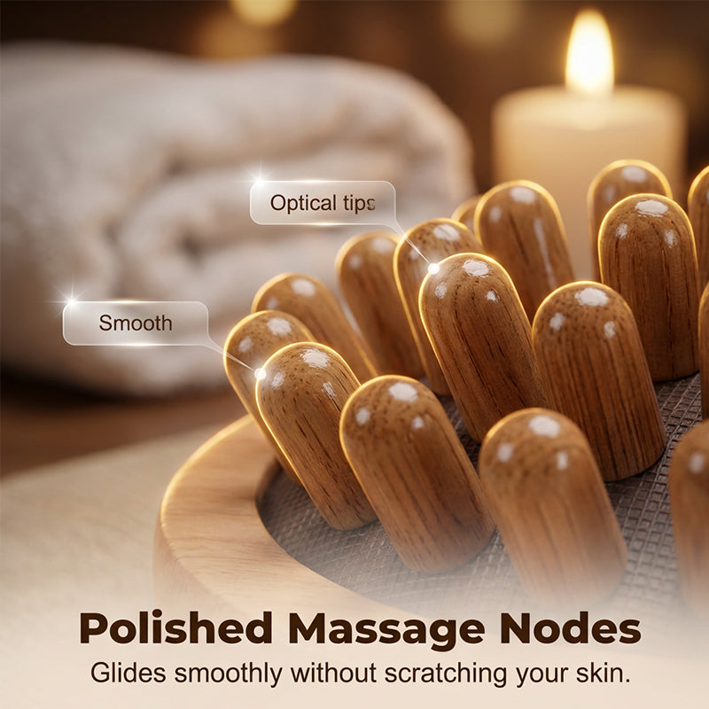 Handheld Wooden Airbag Meridian Massage Brush