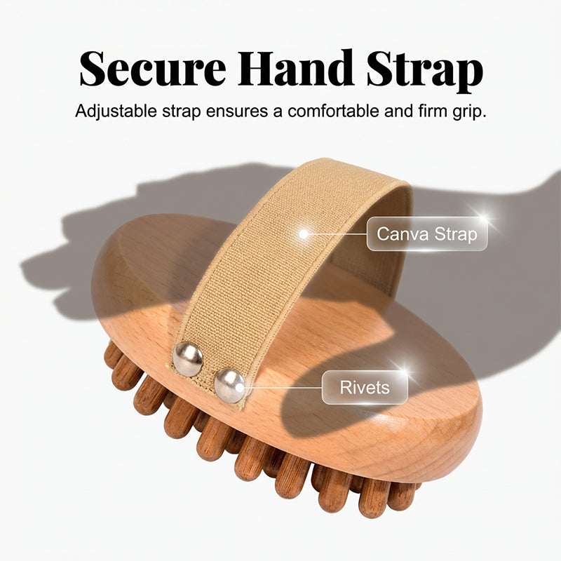 Handheld Wooden Airbag Meridian Massage Brush