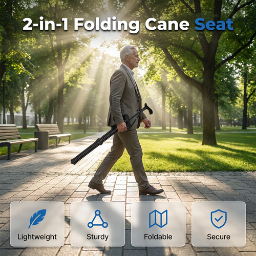 🎉 Last Day Promotion-50% OFF✨Folding Walking Cane with Seat