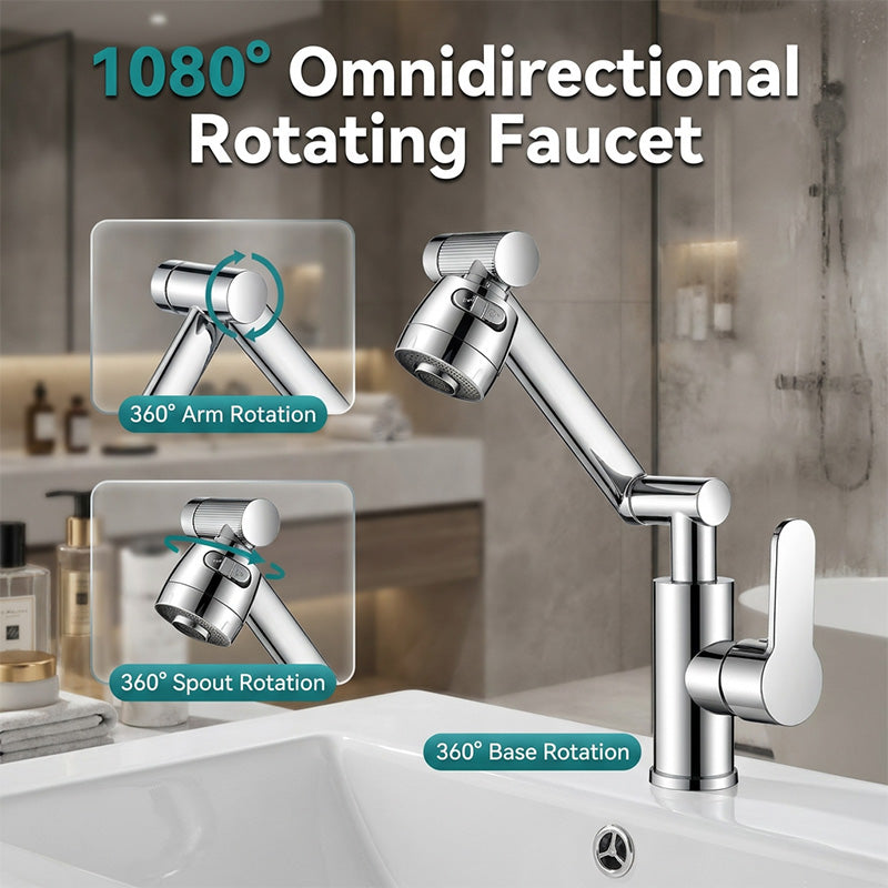 🔥2026 New Upgrade ＆ Hot Sale ＆ 50％ Off🔥360° Rotating Mechanical Arm Faucet – Flexible, Modern & Easy to Use ✨