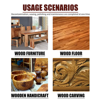 🥳2026 HOT SALE🥳💞50K+ SOLD!🌿🧴 50% OFF! Wood Cleaner & Polish – Beeswax & linseed oil, restores shine. Includes brush. Eco‑friendly. 🪑✨