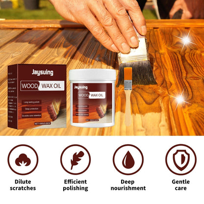 🥳2026 HOT SALE🥳💞50K+ SOLD!🌿🧴 50% OFF! Wood Cleaner & Polish – Beeswax & linseed oil, restores shine. Includes brush. Eco‑friendly. 🪑✨