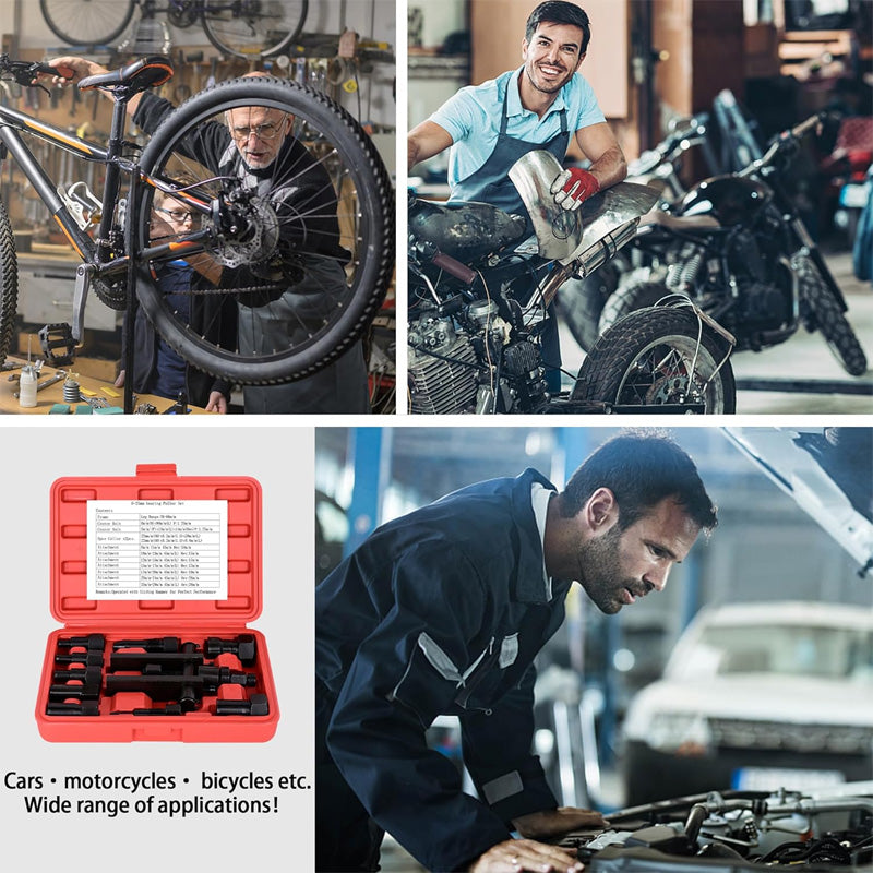 🛠️ 50% OFF NOW!⚙️ 10 PCS Motorcycle Bearing Puller Tool Kit – Heavy Duty & Portable – Mechanic Essential 🏍️