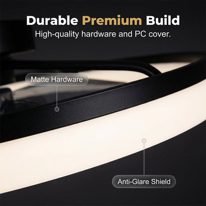 Modern Quiet Ceiling Fan with LED Light